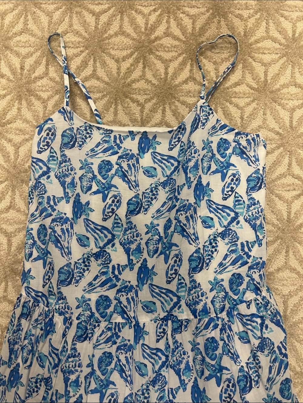 Lilly Pulitzer Blue and White Butterfly Print Mini Dress - Picture 2 of 3